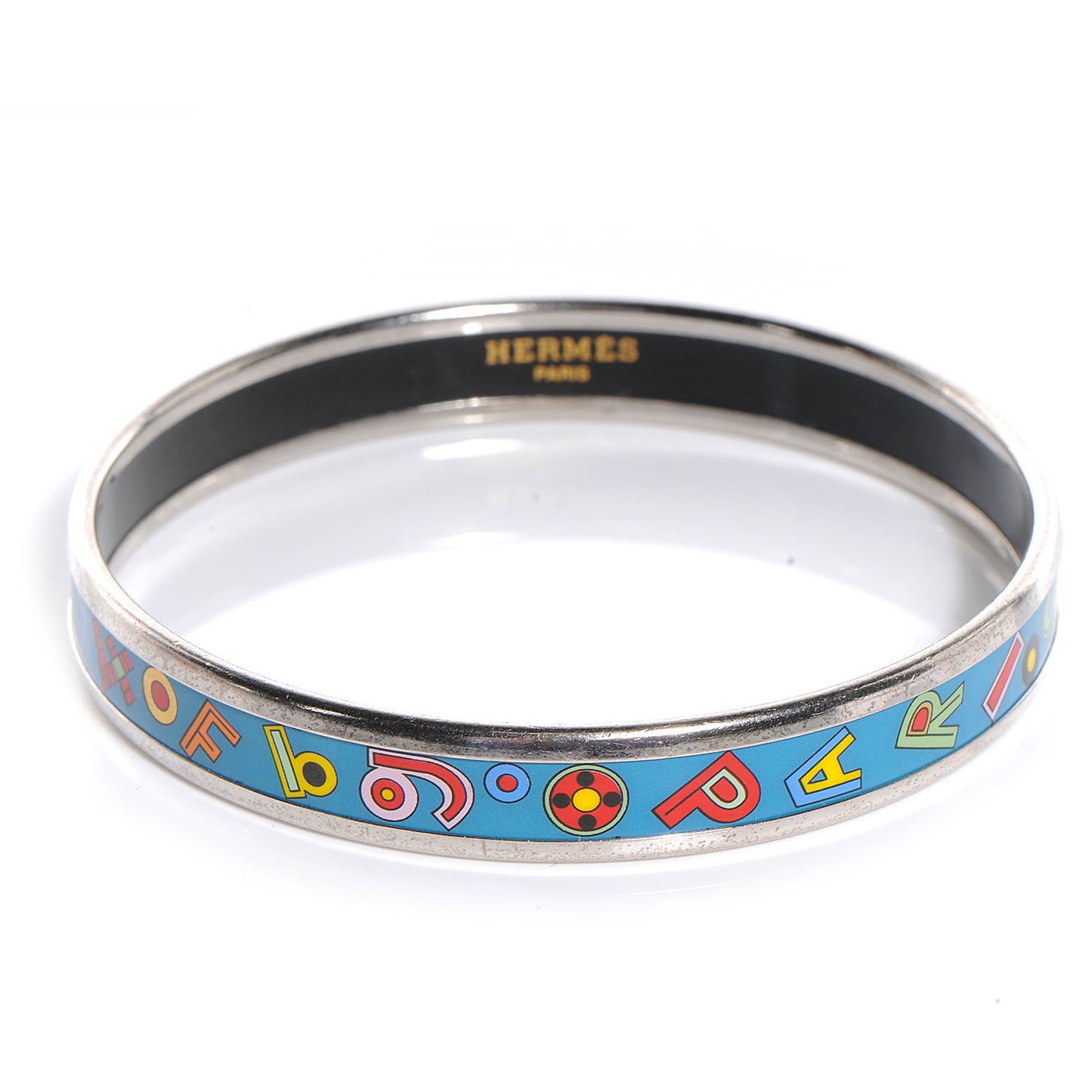 Enamel Narrow Tohu Bohu Printed Bracelet Bleu 65