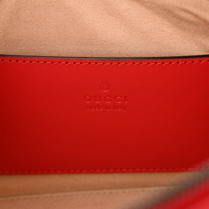 Gucci Calfskin Matelasse Chevron GG Marmont Sling Shoulder Bag Rosso 6 of 10