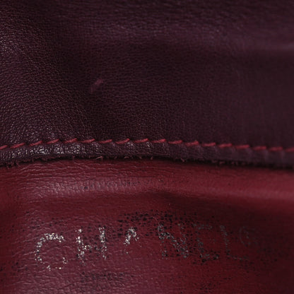 Chanel Lambskin Diamond Stitched Waist Chain Belt Flap Bag Burgundy 6 of 17