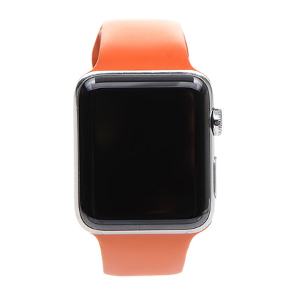 Hermes Silicone 42mm Series 2 Apple Watch Single Tour Orange 1 of 7