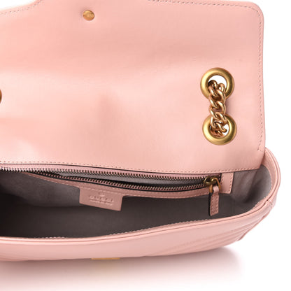 Gucci Calfskin Matelasse Small GG Marmont Shoulder Bag Perfect Pink 6 of 11