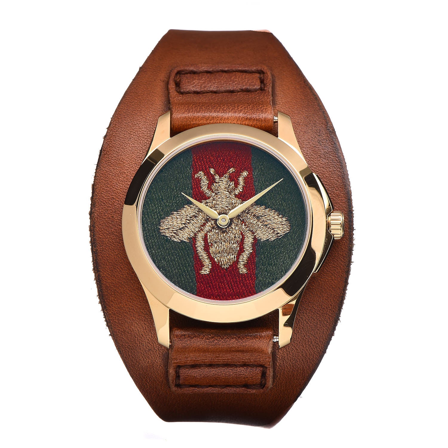 Gucci Stainless Steel Calfskin 38mm Le Marché Des Merveilles Bee Quartz Watch 1 of 11