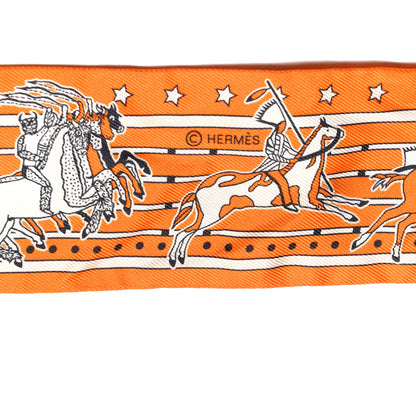 Hermes Silk Pani La Shar Pawnee Twilly Orange Mastic Brun 3 of 4