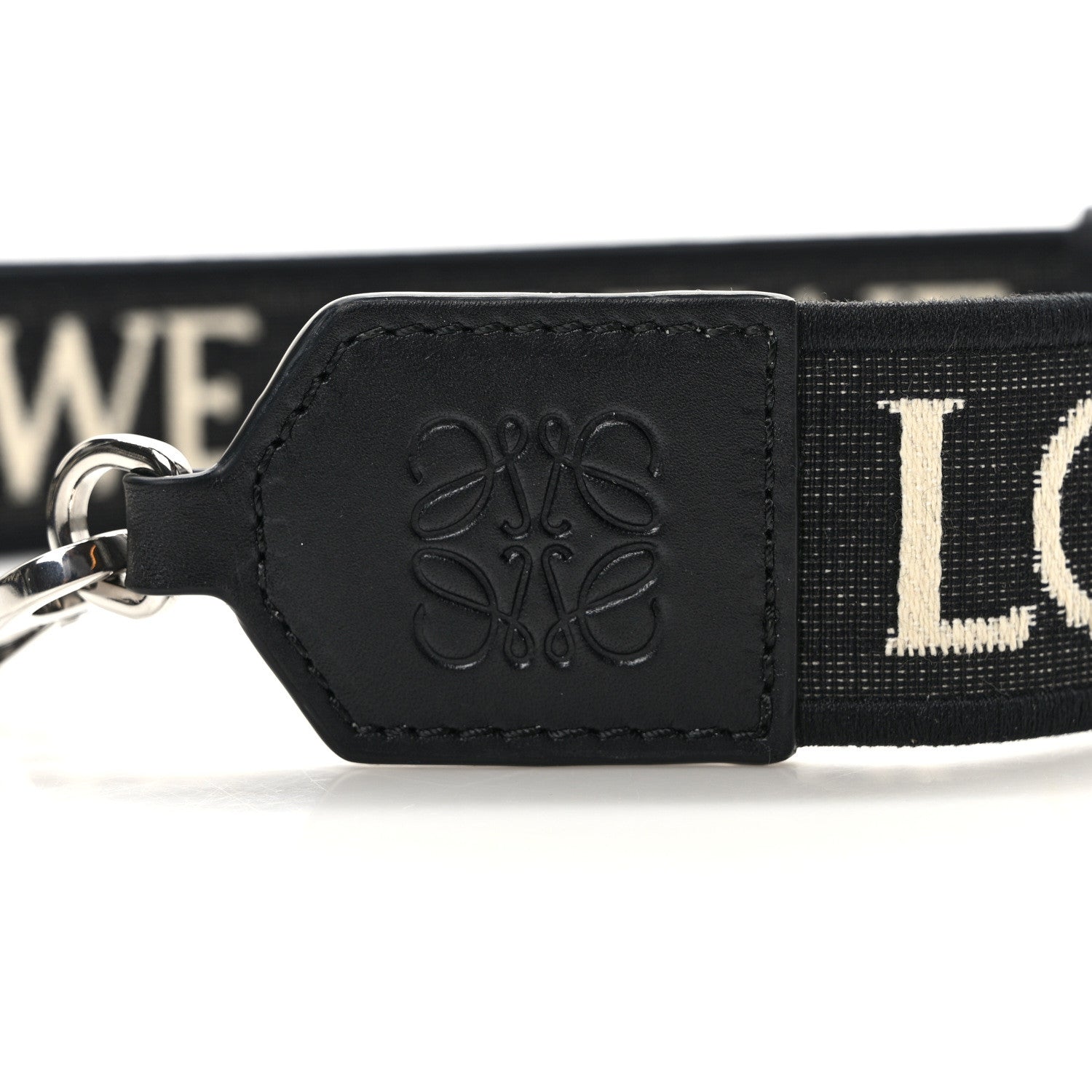 Loewe Calfskin Jacquard Anagram Strap Navy Black 3 of 4
