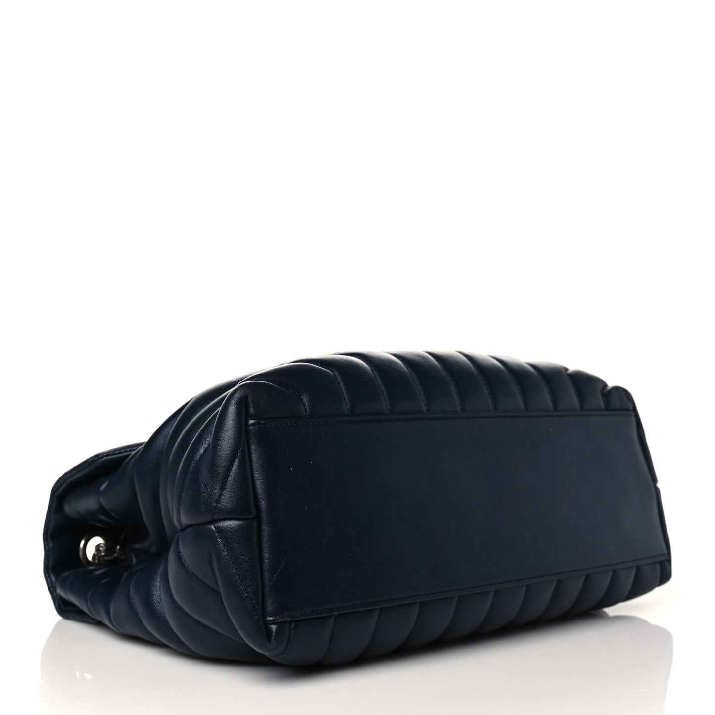 Calfskin Y Quilted Monogram Medium Loulou Chain Satchel Medium Blue