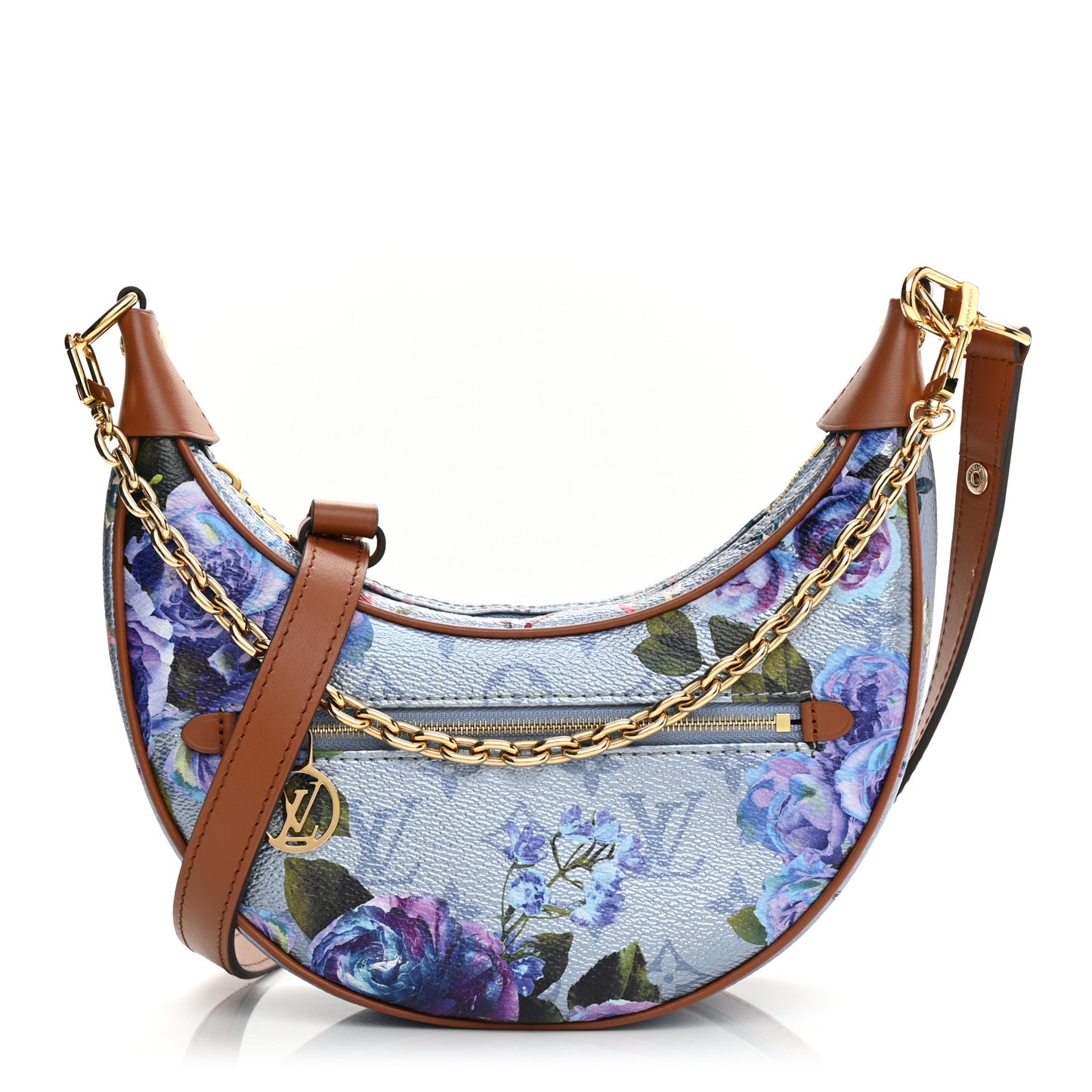 Metallic Monogram LV Garden Loop PM Blue
