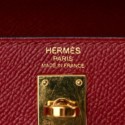 Hermes Epsom Kelly Sellier 25 Rouge Grenat 6 of 10