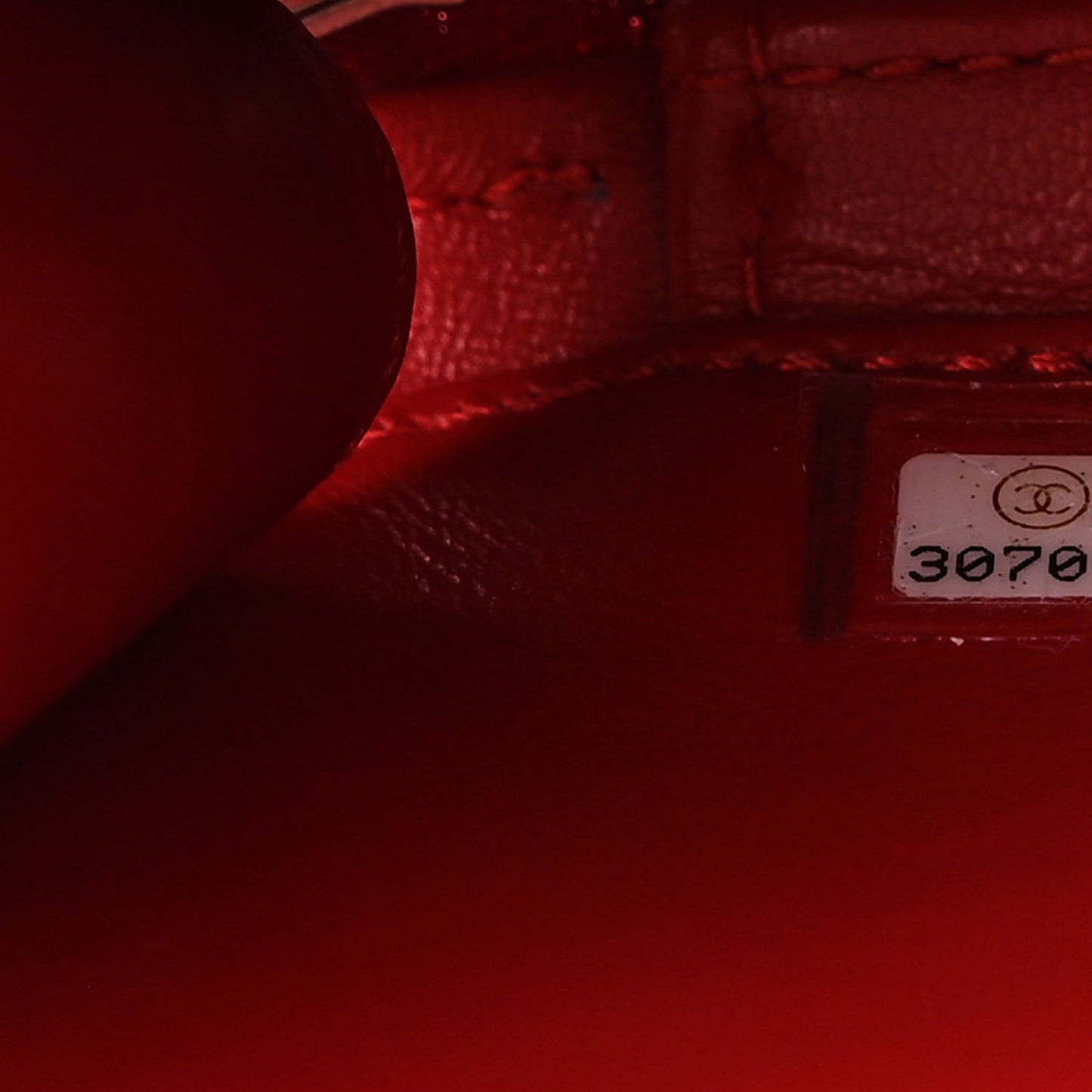 Lambskin Quilted Medium CC Filigree Vanity Case Dark Red