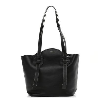 Chloe Small Grain Smooth Calfskin Medium Darryl Tote Black 1 of 9