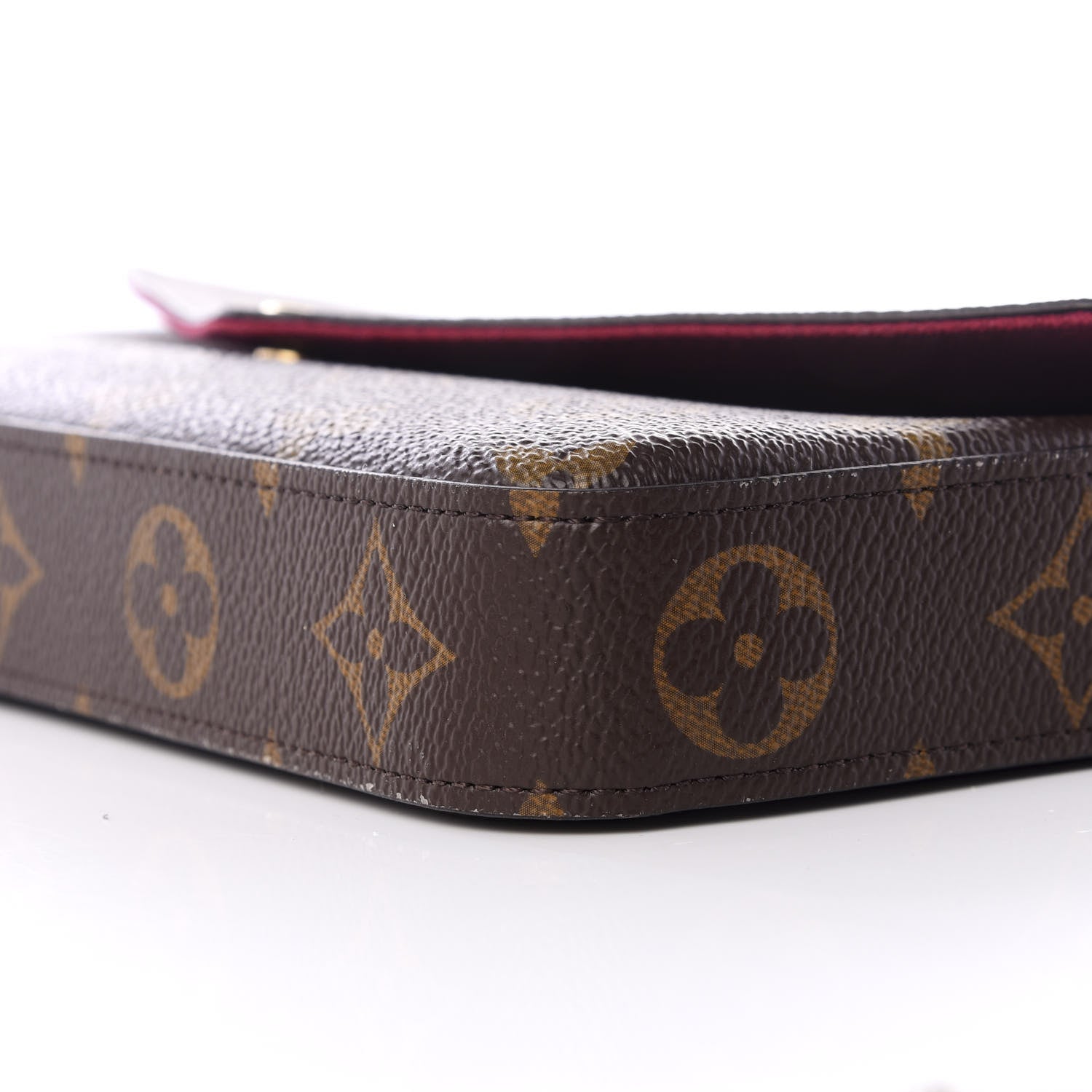 Louis Vuitton Monogram Pochette Felicie Chain Wallet Fuchsia 6 of 10