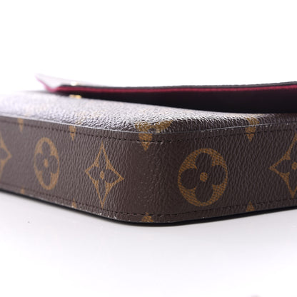 Louis Vuitton Monogram Pochette Felicie Chain Wallet Fuchsia 6 of 10