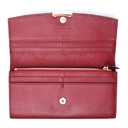 Burberry Smooth Calfskin Continental Flap Wallet Red 4 of 9
