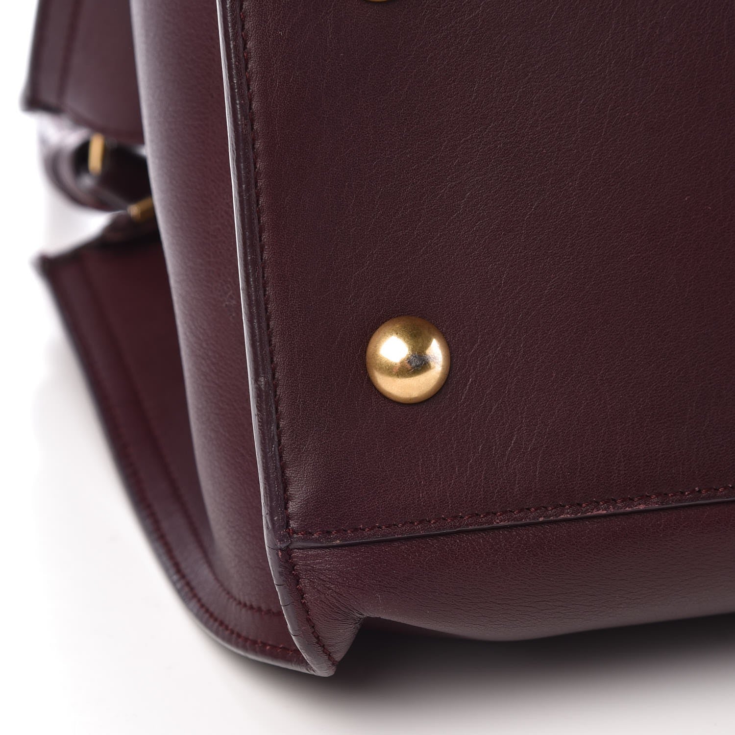 Saint Laurent Calfskin Small Classic Y Cabas Bordeaux 13 of 16