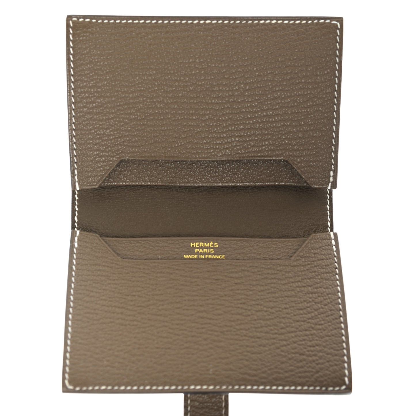 Chevre Mysore Bearn Card Holder Wallet Etoupe