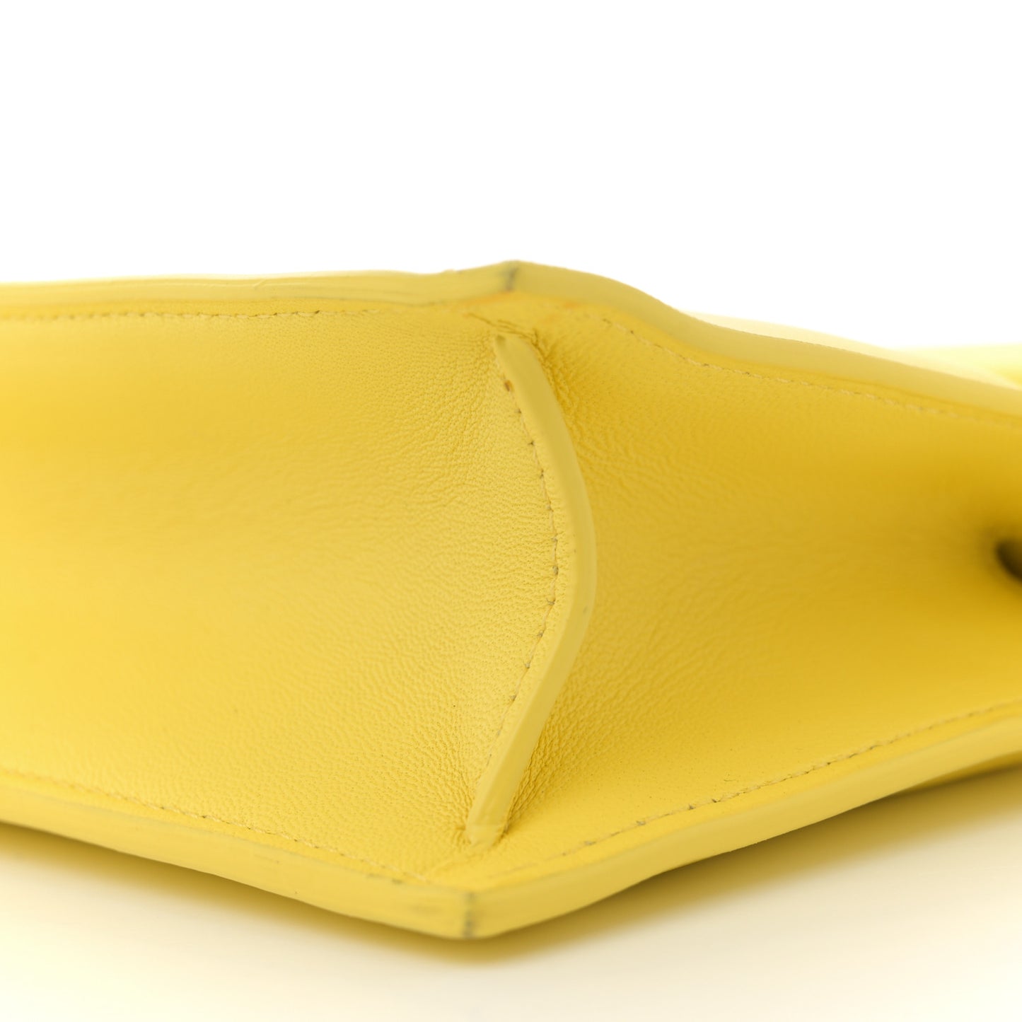 Smooth Calfskin La Petite Pochette Rond Carre Yellow