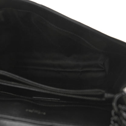 Saint Laurent Calfskin Y Quilted Monogram Monochrome Medium Loulou Chain Satchel Black 5 of 8