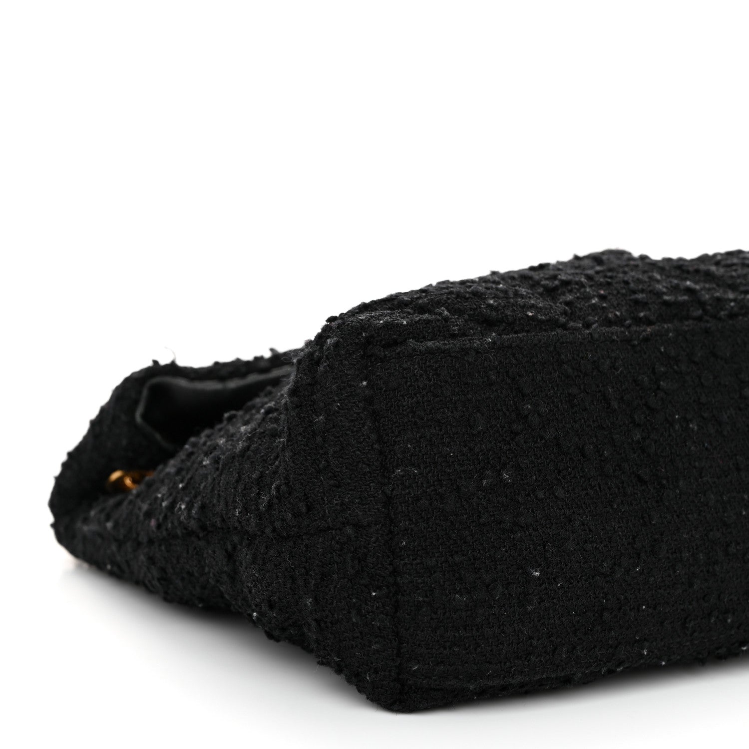 Saint Laurent Boucle Tweed Quilted Small Loulou Puffer Monogram Chain Satchel Black 9 of 12