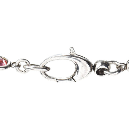 Gucci Sterling Silver Crystal Pearl Heart Ribbon Pendant Necklace 5 of 5