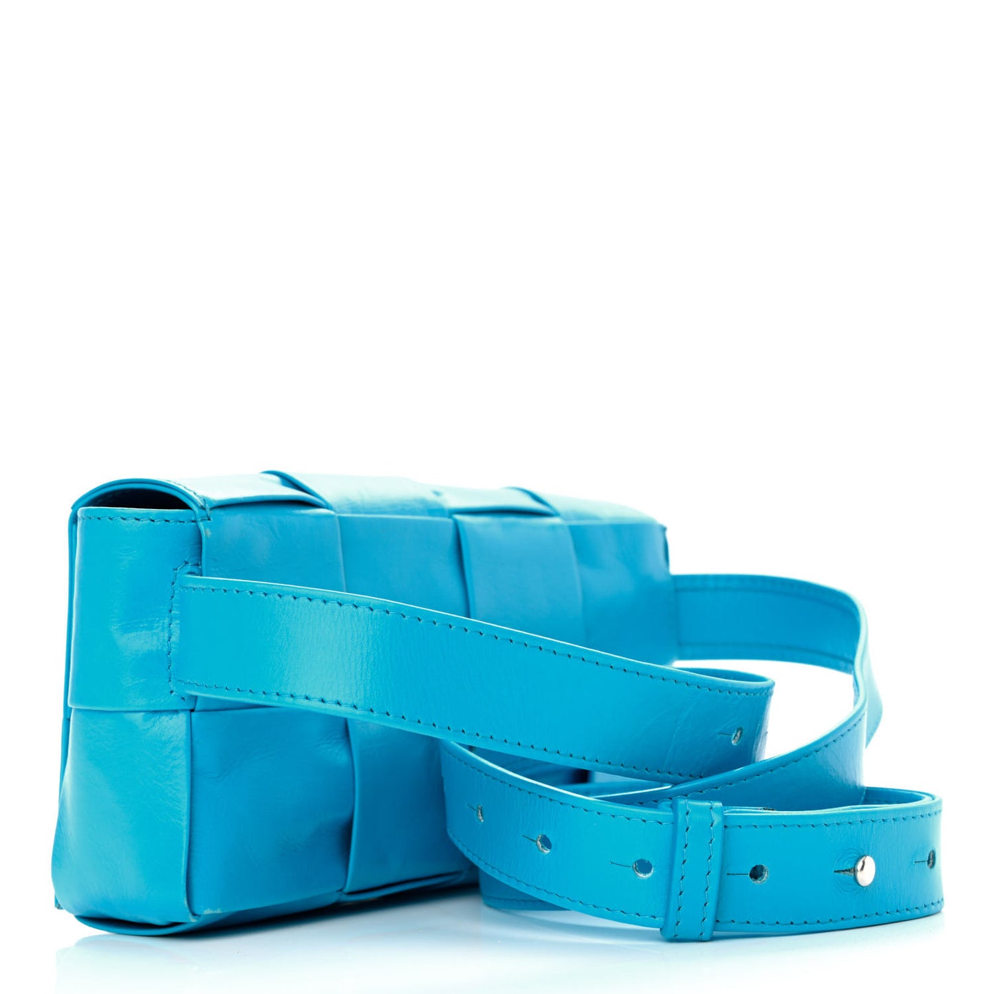 Paper Calfskin Intrecciato Cassette Belt Bag Pool