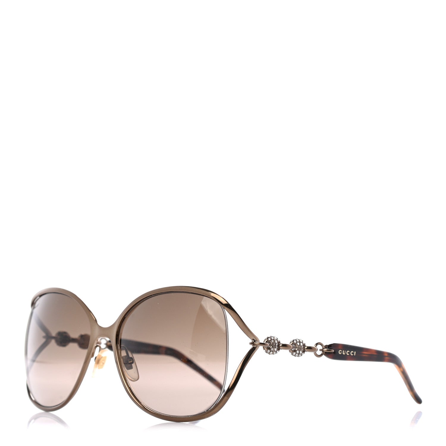 Gucci Crystal Marina Chain Sunglasses 4250/N/S Tortoise 1 of 7