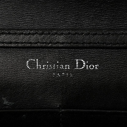 Christian Dior Grained Calfskin Diorama Wallet on Chain Pouch Black 6 of 11