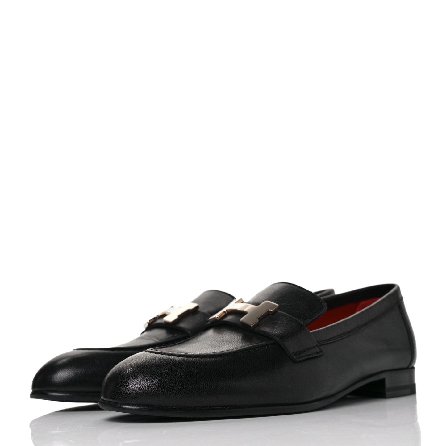 Goatskin Womens Paris Loafers 36 Black