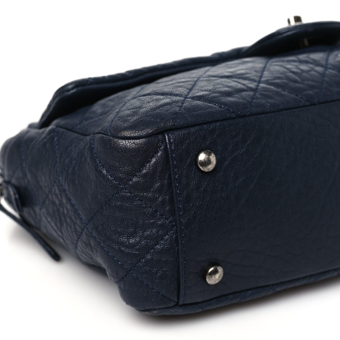 Sheepskin Quilted Medium Trapezio Camera Case Navy