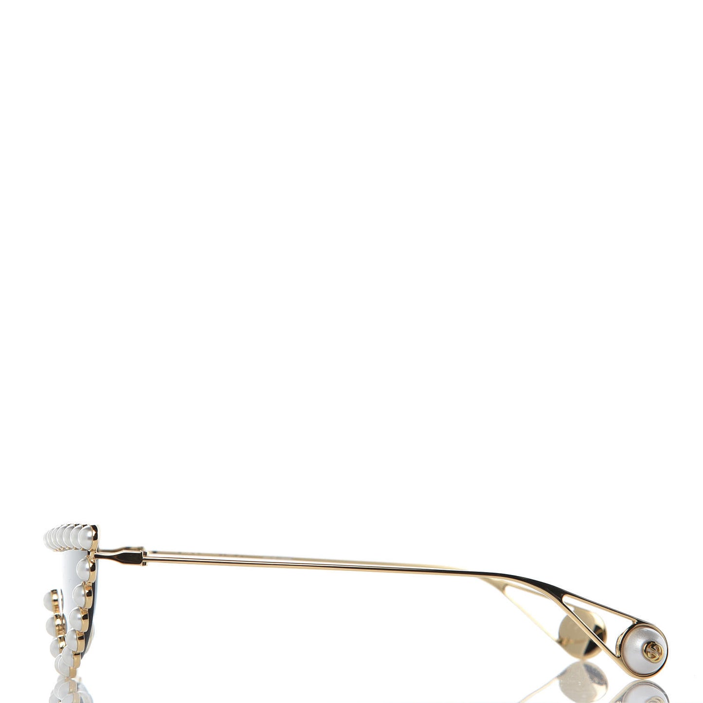 Metal Pearl Cat Eye Sunglasses GG0364S Gold