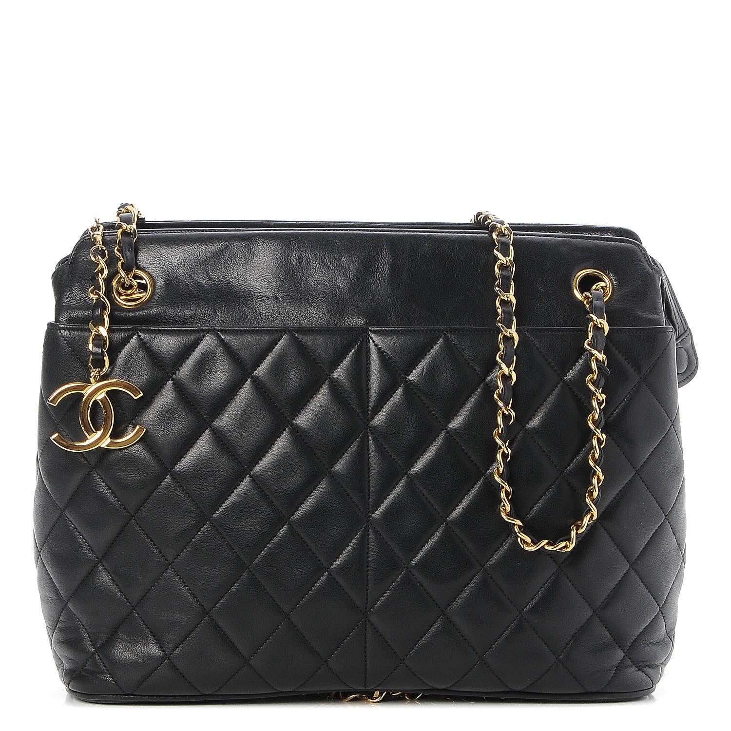 Chanel Lambskin Quilted Shoulder Bag Black 1 of 9