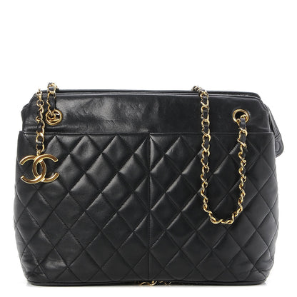 Chanel Lambskin Quilted Shoulder Bag Black 1 of 9