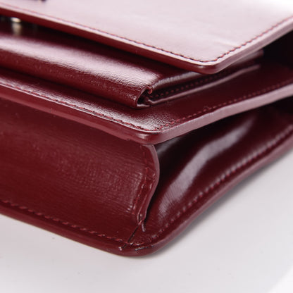 Saint Laurent Calfskin Monogram Sunset Chain Wallet Palissandre 10 of 11