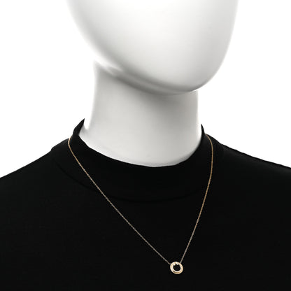 Tiffany 18K Yellow Gold Diamond Black Onyx Small T Circle Pendant Necklace 2 of 5