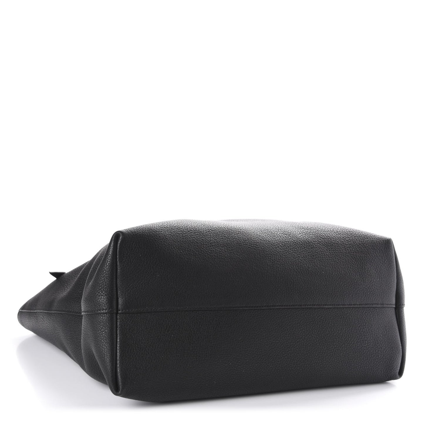 Vitello Daino Pocket Shopping Tote Black