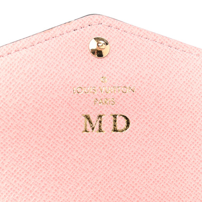 Louis Vuitton Damier Ebene Sarah Wallet NM Rose Ballerine 6 of 6