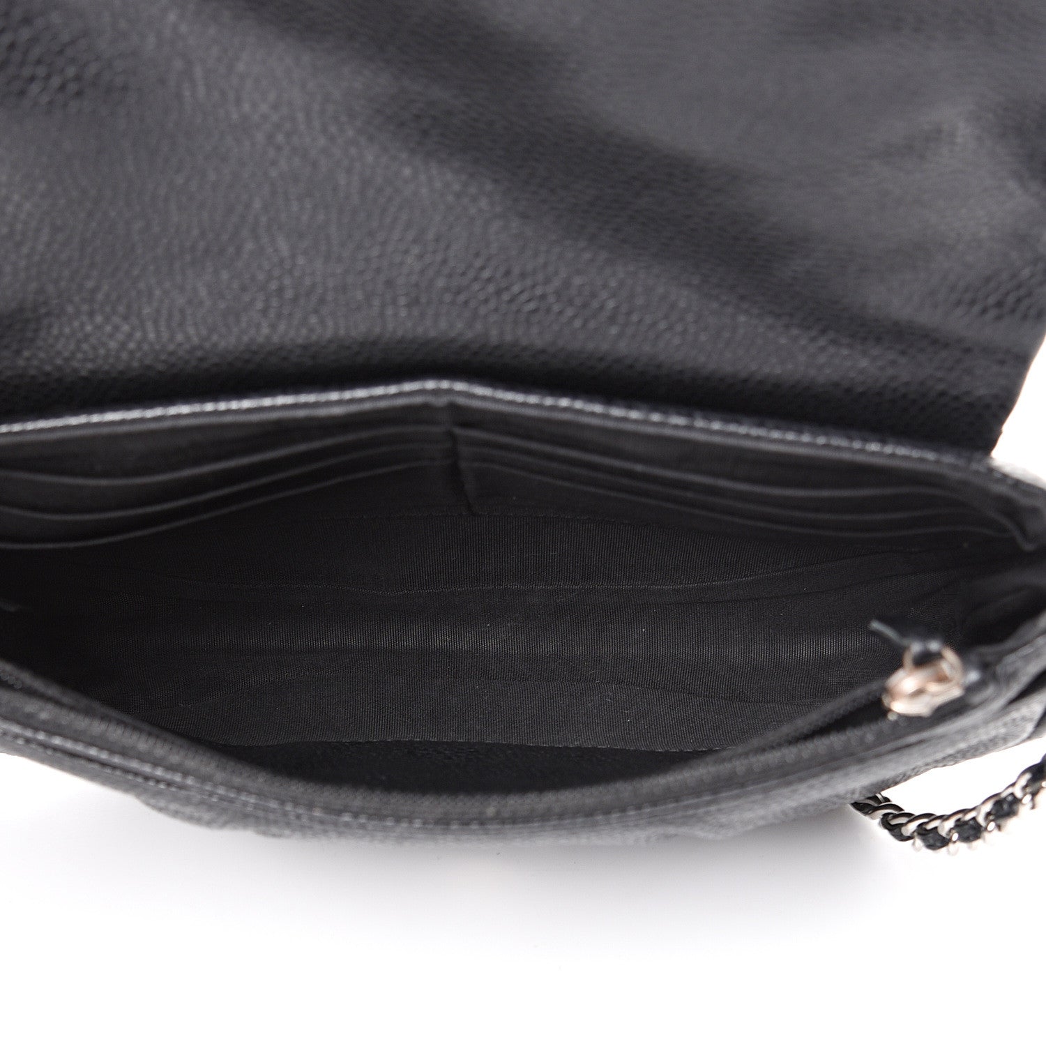 Chanel Caviar Half Moon Wallet On Chain WOC Black 4 of 10