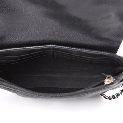 Chanel Caviar Half Moon Wallet On Chain WOC Black 4 of 10
