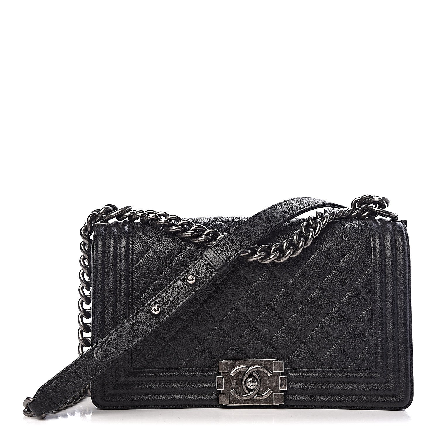 Chanel Caviar Quilted Medium Boy Flap Black 1 of 13