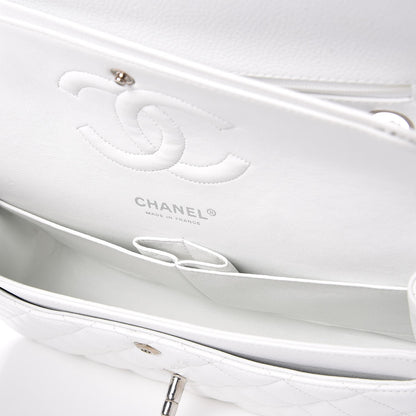 Chanel Caviar Quilted Medium Double Flap White 5 of 7