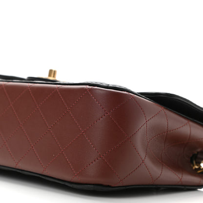 Chanel Calfskin Quilted Strap Into Flap Bag Black Brown 10 of 11