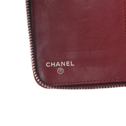Chanel Caviar Quilted Large Zip Around Organizer Wallet Dark Red 6 of 14