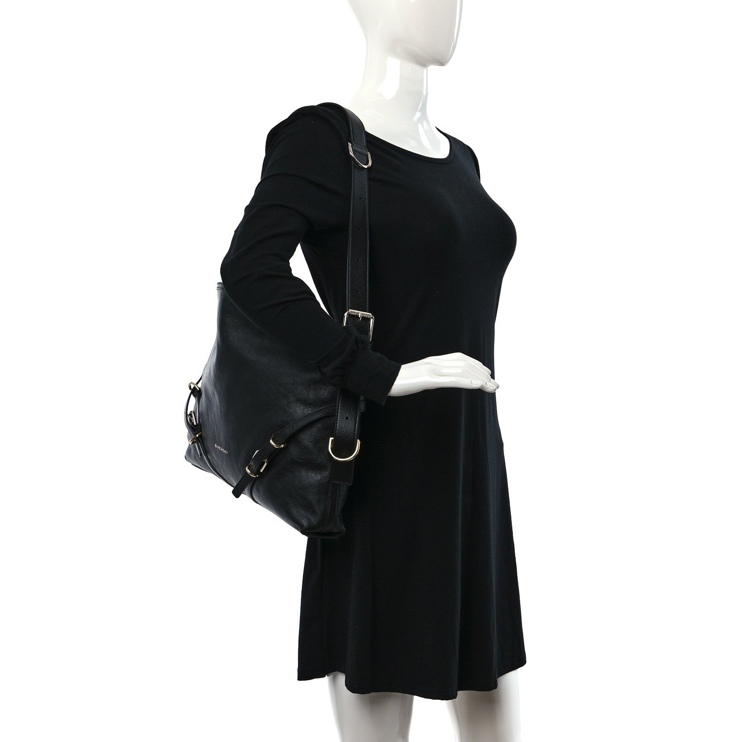 Givenchy Calfskin Medium Voyou Bag Black 2 of 9