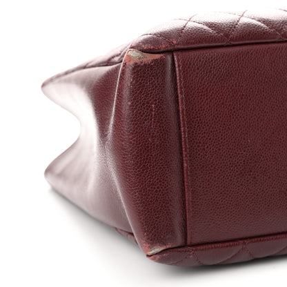 Chanel Caviar Quilted Grand Shopping Tote GST Burgundy 8 of 9