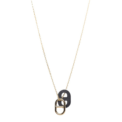 Hermes Swift O'Maillon Pendant Necklace Black 1 of 6