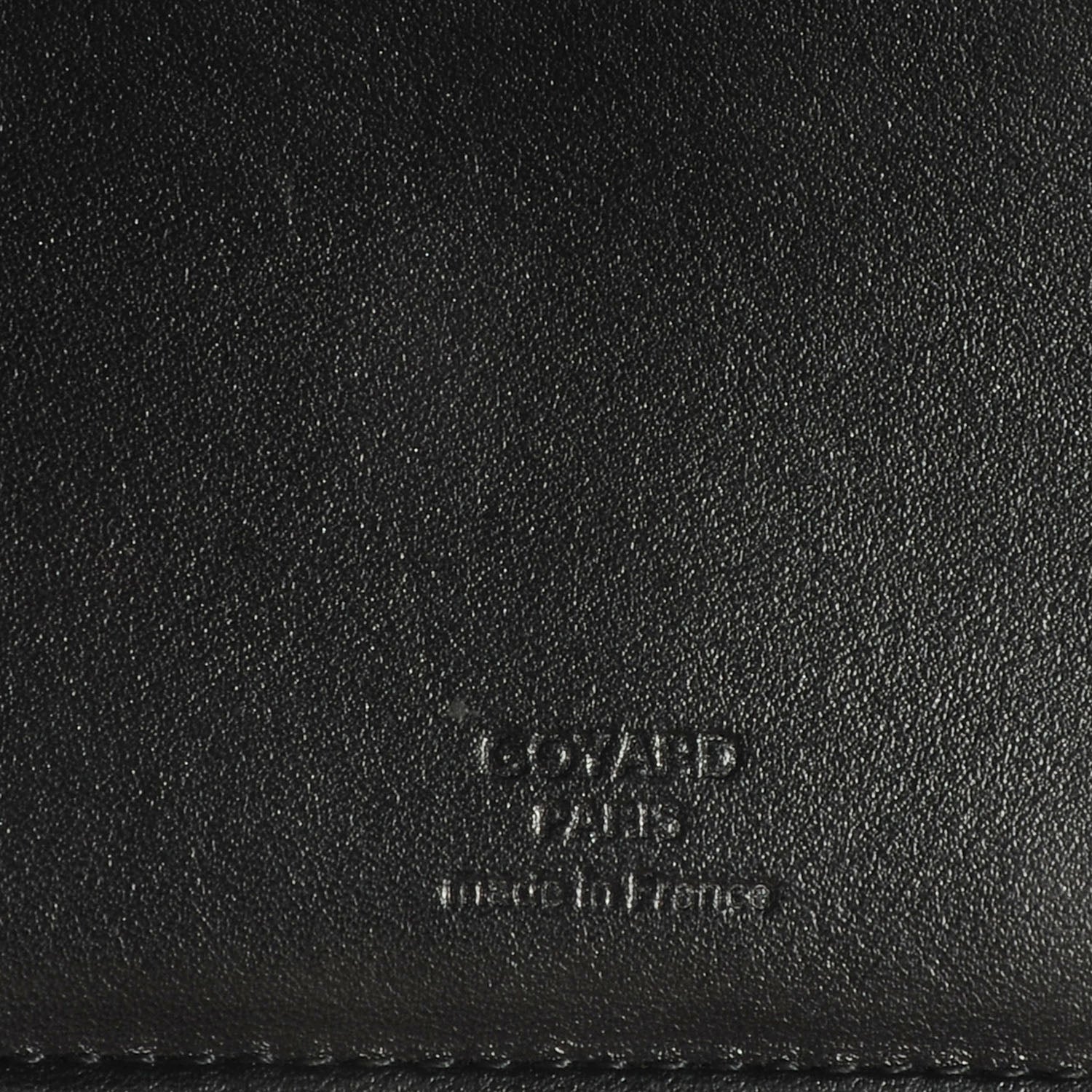 Goyard Coated Canvas Chevron Long Bi-Fold Wallet Black 7 of 9