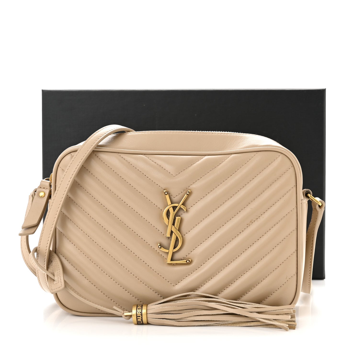 Calfskin Matelasse Monogram Lou Camera Bag Dark Latte