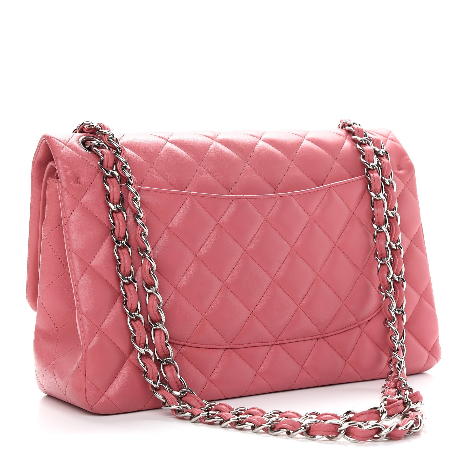 Chanel Lambskin Quilted Jumbo Double Flap Pink 3 of 10
