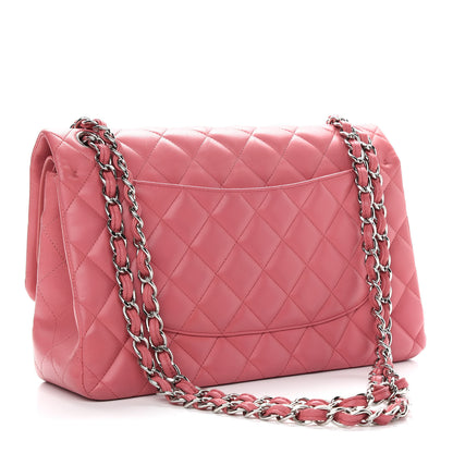 Chanel Lambskin Quilted Jumbo Double Flap Pink 3 of 10