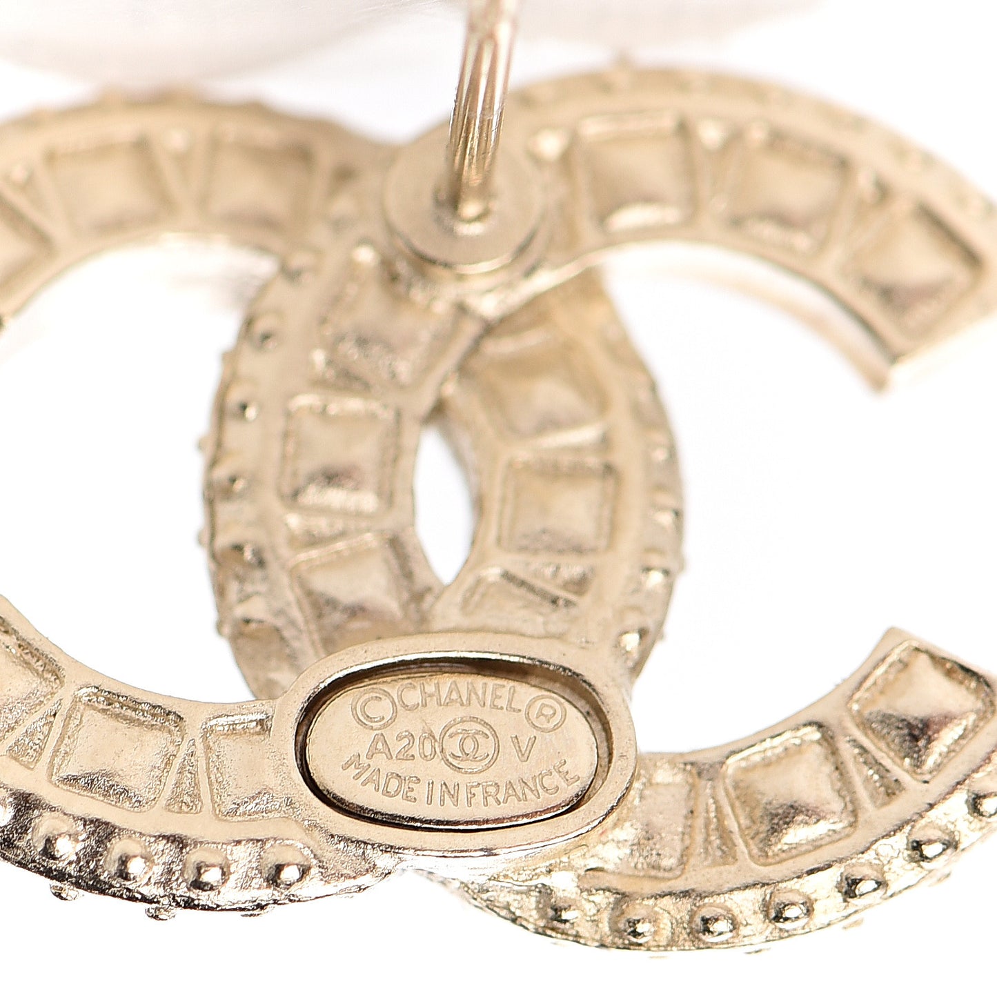 Crystal CC Earrings Light Gold