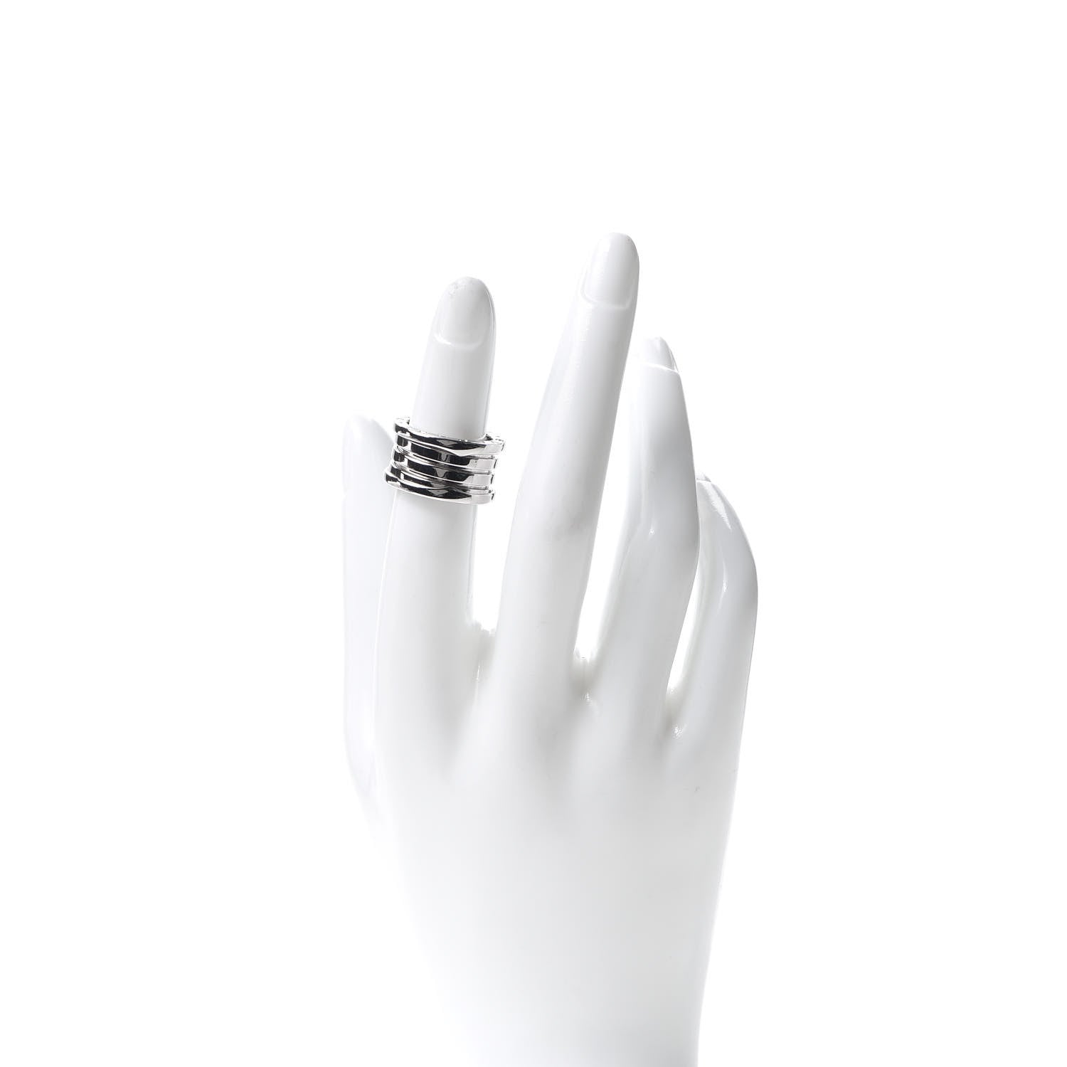 Bulgari 18K White Gold B.Zero1 Four-Band Ring 49 4.75 2 of 6
