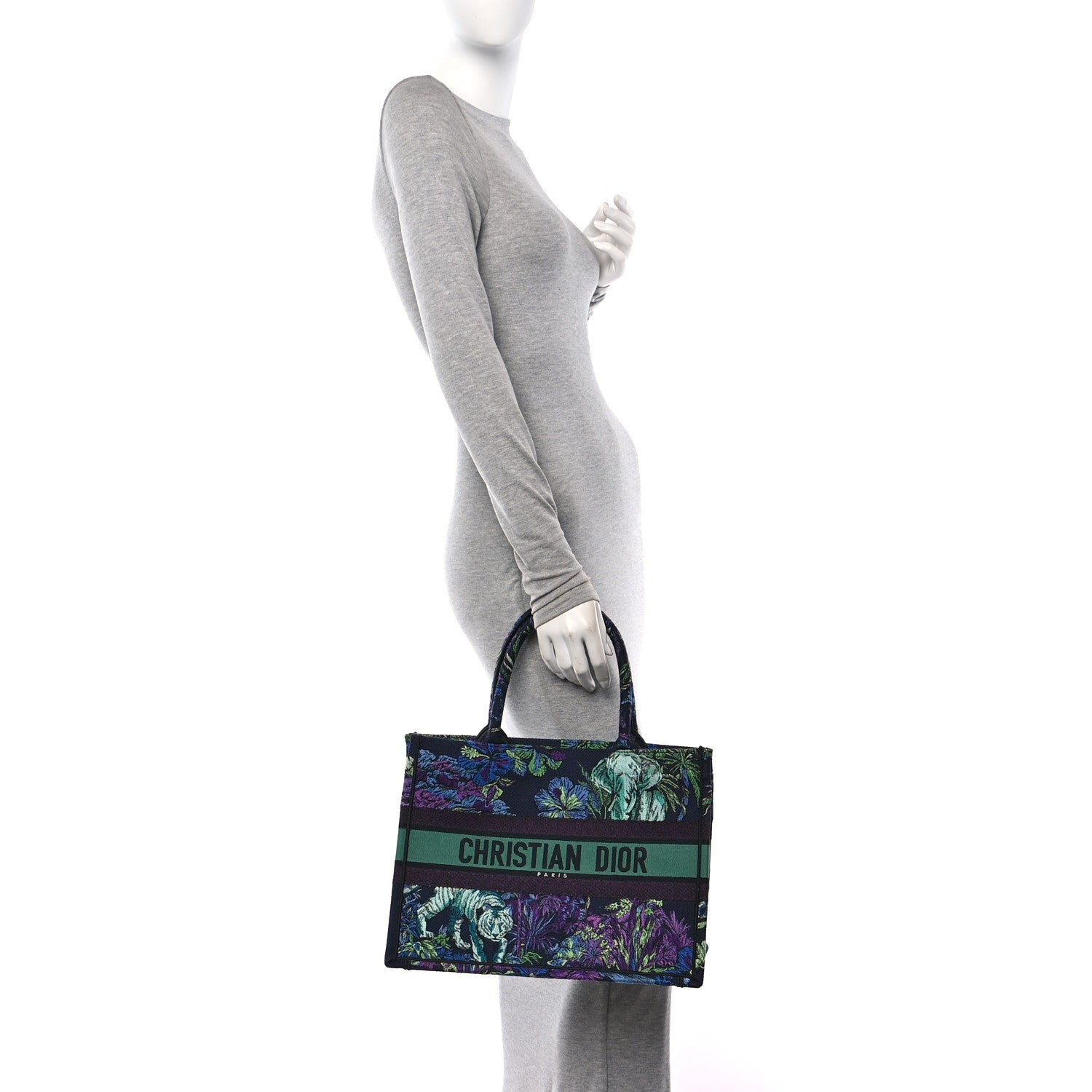 Christian Dior Canvas Embroidered Medium Toile de Jouy Voyage Book Tote Blue Multicolor 2 of 10